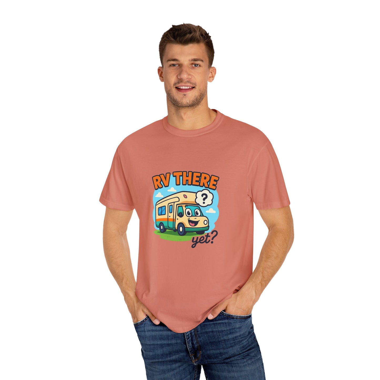 RV There Yet? T-Shirt – Funny RV Camping Shirt for Travelers, Road Trip Lovers & RV Families