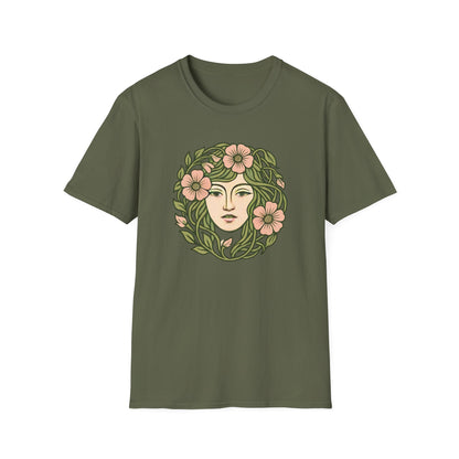 Floral Crown Portrait T-Shirt